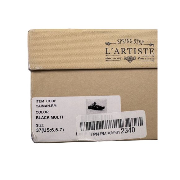 Artiste Caiman Slide Sandal Size 37 US 6.5-7 Black Muli NWB - Picture 12 of 16